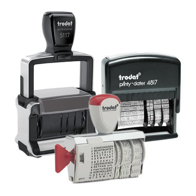 Wortband-Drehstempel mit Datum